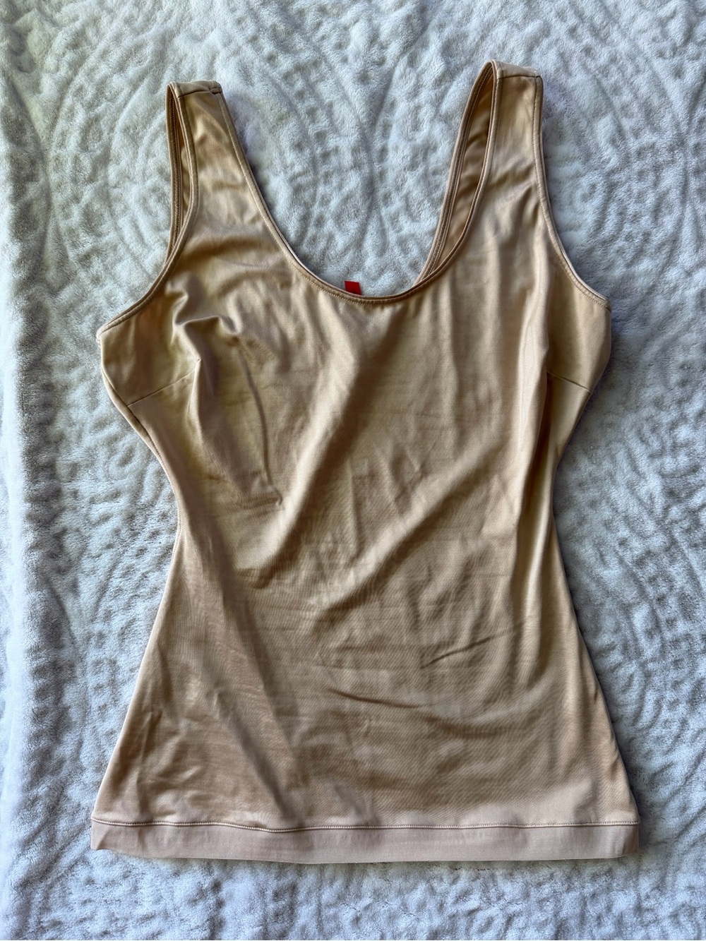 SPANX Nude Seamless Shaping Tank Top Women’s M Beige Sculpting Compression